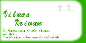 vilmos krivan business card